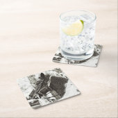 Reitstylisches Foto für Schwarzweißgrafik Rechteckiger Pappuntersetzer (Vor Ort)