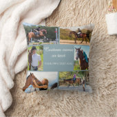 Reittier 6 Foto Collage Blue Keepake Cushion Kissen (Decke)