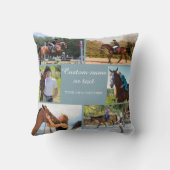 Reittier 6 Foto Collage Blue Keepake Cushion Kissen (Rückseite)