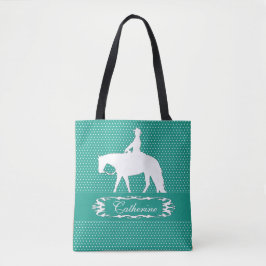 Reittier Cowgirl INDIVIDUELLE NAME Tote Bag Tasche