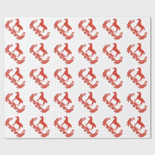 Reittier Geschenkpapier (Flach)