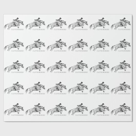 Reittier Geschenkpapier (Flach)