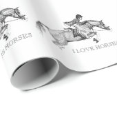 Reittier Geschenkpapier (Rolleneckpunkt)