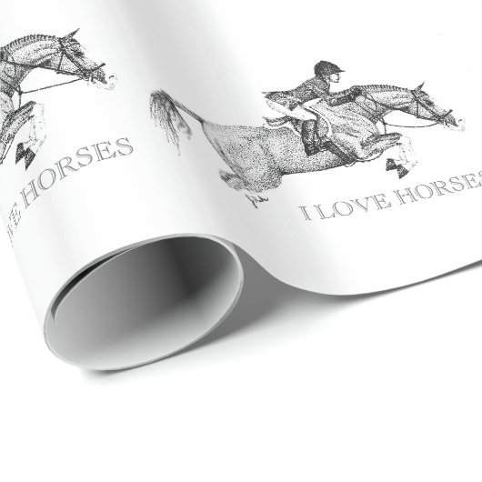 Reittier Geschenkpapier (Rolleneckpunkt)