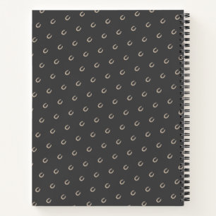 Reittier Mongram Lucky Horseshoe Pattern Notizblock