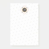 Reittier Mongram Lucky Horseshoe Pattern Post-it Klebezettel (Vorderseite)