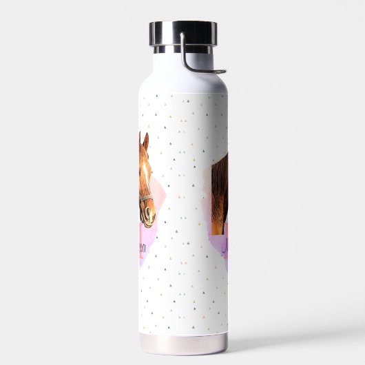 Reittier-Monogramm-Muster-Wasserkotflügel Trinkflasche (Links)