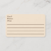 Reittier-Pferd mit Kastanienmare Visitenkarte (Rückseite)