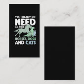 Reittier-Reittier-Katze und Hundefutter Visitenkarte (Vorne/Hinten)