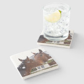 Reittier Steinuntersetzer (Seitenansicht)