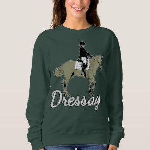 Reittiere Dressur Vintage Illustration. Sweatshirt