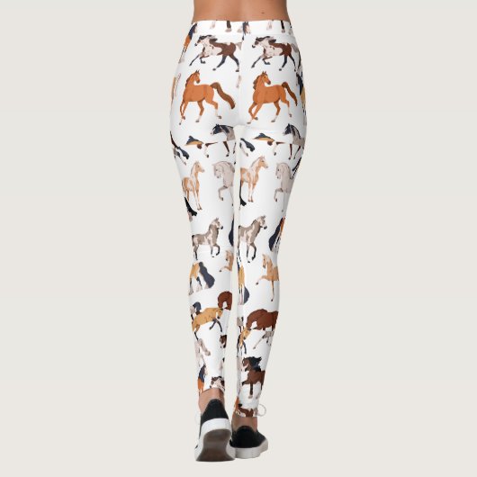 Reittiere Elegance All-over Print Leggings (Rückseite)