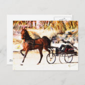 Reittiere | Flammen Postkarte (Vorne/Hinten)