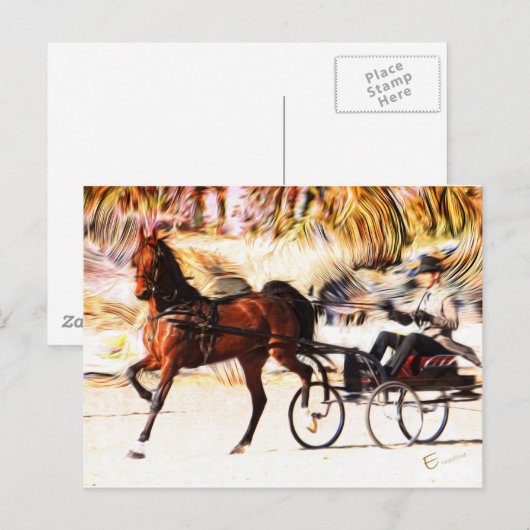 Reittiere | Flammen Postkarte (Vorne/Hinten)