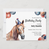 Reittiere-Geburtstagspartei Einladung (Vorderseite)