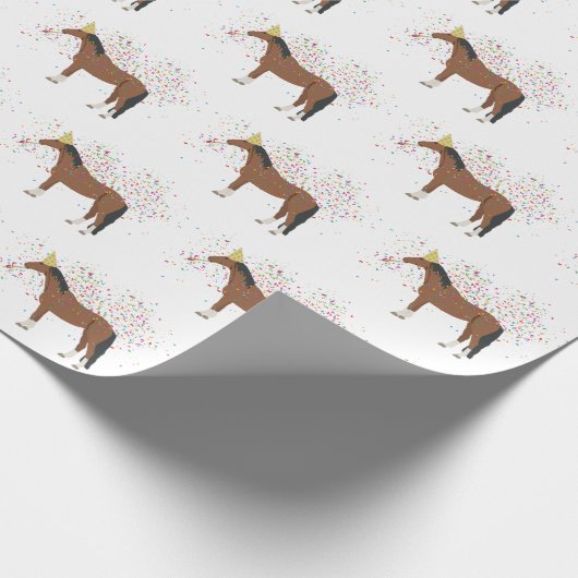 Reittiere mit Party Geschenkpapier (Ecke)
