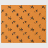 Reittiere - Orange Geschenkpapier (Flach)