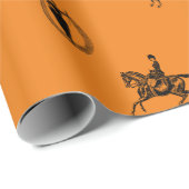 Reittiere - Orange Geschenkpapier (Rolleneckpunkt)