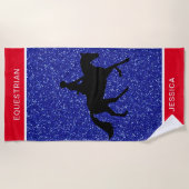 Reittiere Rot, Weiß und Blau Badetücher Strandtuch (Vorderseite)