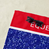 Reittiere Rot, Weiß und Blau Badetücher Strandtuch (Beispiel)