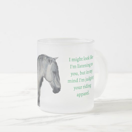 Reittiere Tasse mit dem Weißen Pferd für den Lover (VorderseiteRechts)