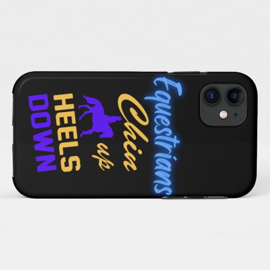 Reittiere versinken Heelse in blau-gelb Case-Mate iPhone Hülle (Rückseite (Horizontal))