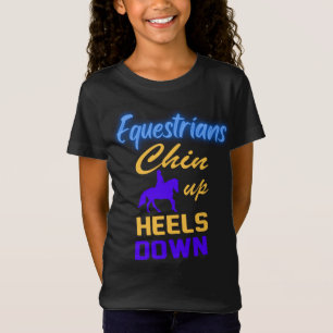 Reittiere versinken Heelse in blau-gelb T-Shirt