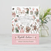 Reittiere zum Geburtstag Einladung (Stehend Vorderseite)