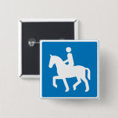 Reittour Symbol Reitsport Zeichen Button (Vorne & Hinten)