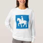 Reittour Symbol Reitsport Zeichen T-Shirt (Vorderseite)