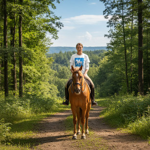 Reittour Symbol Reitsport Zeichen T-Shirt