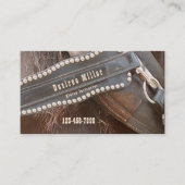 Reittrainer Rustikaler Brauner Western Visitenkarte (Vorderseite)