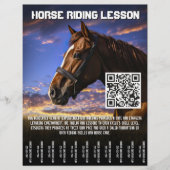 Reitunterricht Flyer mit QR-Code (Vorne)
