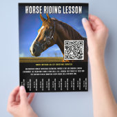 Reitunterricht Flyer mit QR Code v.2 (Hand)