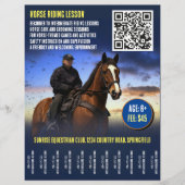 Reitunterricht Flyer mit QR Code v.3 (Vorne)