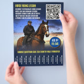 Reitunterricht Flyer mit QR Code v.3 (Hand)