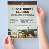 Reitunterricht Flyer Vorlage (Hand)