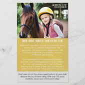 Reitunterricht für Kinder mit QR-Flyern Flyer (Hinten)