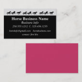Reitunterricht für Pferde Boarding Visitenkarte (Vorne/Hinten)