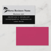 Reitunterricht für Pferde Boarding Visitenkarte (Vorne/Hinten)