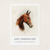 Reitunterricht Geschenkgutschein Vorlage (Vorderseite)