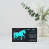 Reitunterricht mit eigenen Visitenkarten Visitenkarte (Stehend Vorderseite)