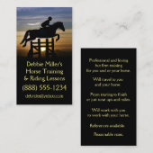 Reitunterricht visitenkarte (Vorne/Hinten)