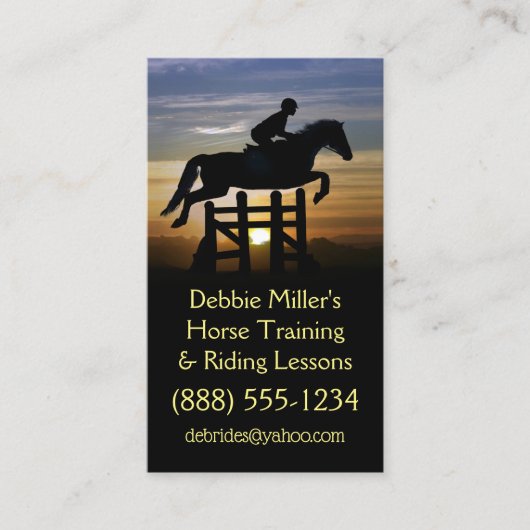 Reitunterricht visitenkarte (Vorderseite)