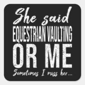 Reiturlaub lustige Geschenkidee Quadratischer Aufkleber (Vorderseite)