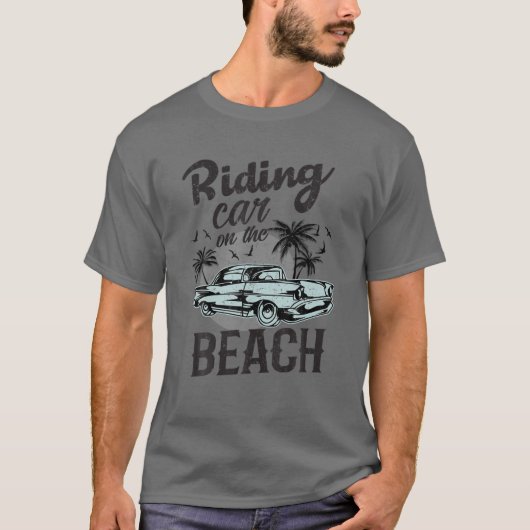 Reitwagen am Strand T-Shirt (Vorderseite)