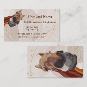 Reitwagen Englisch Western Funny Horse Visitenkarte