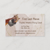 Reitwagen Englisch Western Funny Horse Visitenkarte (Vorderseite)