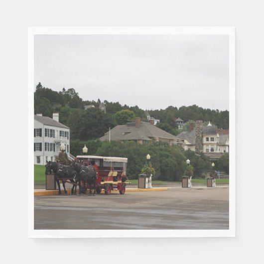 Reitwagen Mackinac Island Street Serviette (Vorderseite)