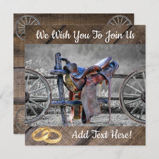 Reitwagen-Rad für den Western der Reitzaun Einladung (Vorne/Hinten)